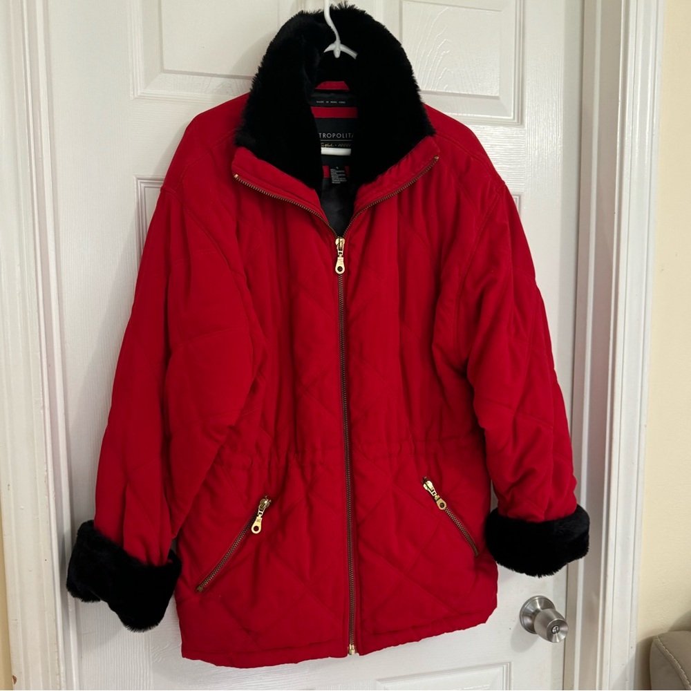 Metropolitan red oversized coat. Excellent condition S